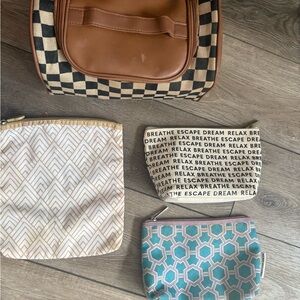 4-Piece Cosmetic Bag Bundle | Travel Makeup Bags Organizer Set